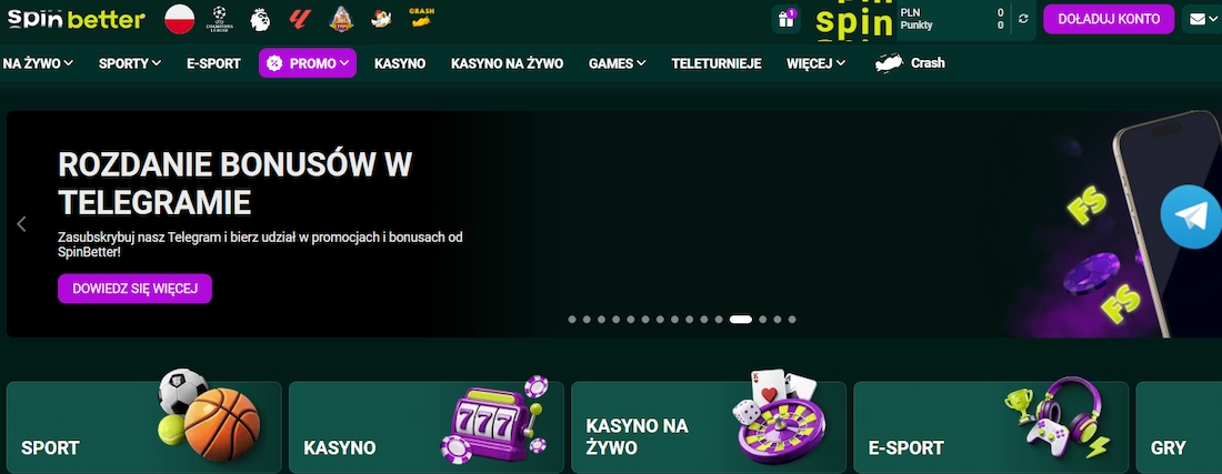 Spinbetter - telegram